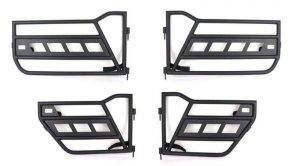 Jeep Wrangler JK Tube Doors - Front + Rear - Fishbone Offroad - Black - `07-`18