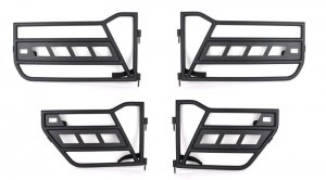 Jeep Gladiator Tube Doors - Front + Rear - Fishbone Offroad - Black Textured - 2020