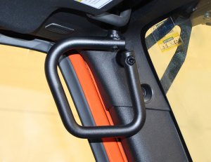 Jeep Wrangler JK Grab Handles - Front + Rear - Fishbone Offroad - Steel - Blk Txtrd Powdercoat - Black - `07-`18