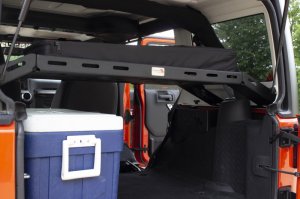 Jeep Wrangler JK Interior Storage Rack - Fishbone Offroad - Black - `07-`18