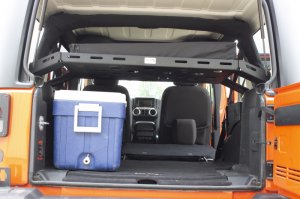 Jeep Wrangler JK Interior Storage Rack - Fishbone Offroad - Black - `07-`18