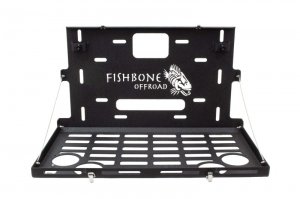 Jeep Wrangler JK Tailgate Table - Fishbone Offroad - Black - `07-`18