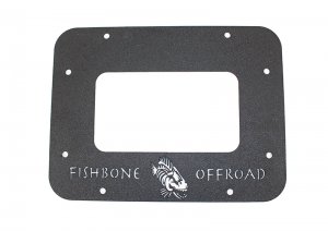 Jeep Wrangler JK Tailgate Plate - Fishbone Offroad - Black Textured Powercoat - `10-`18