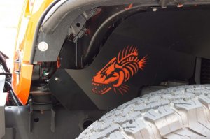 Jeep Wrangler JK Inner Fender Kit - Front - Fishbone Offroad - RAW Uncoated - `07-`18