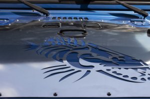Jeep Wrangler JK Hood Louver - Fishbone Offroad - Raw Unpainted - `07-`18