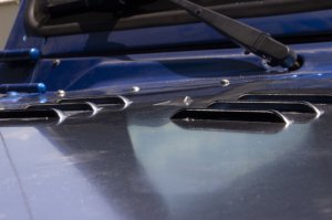 Jeep Wrangler JK Hood Louver - Fishbone Offroad - Black - `97-`02