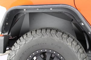 Jeep Wrangler JK Inner Fender Kit - Rear - Fishbone Offroad - Aluminum - Black - `07-`18