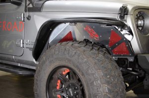 Jeep Gladiator Fenders - Front - Fishbone Offroad - Raw Aluminum Inner - 2020