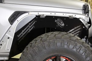 Jeep Gladiator Inner Fender Kit - Front - Fishbone Offroad - Black Powdercoat - 2018