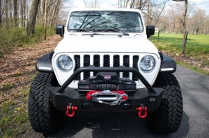 Jeep Gladiator Fender Flares - Front - Fishbone Offroad - Alum - Black - 2020+