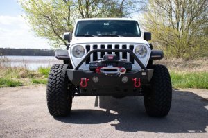 Jeep Gladiator Fender Flares - Front - Fishbone Offroad - Alum - Black - 2020+