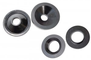 Jeep Wrangler JK Coil Spring Spacer Kit - Front + Rear - Fishbone Offroad - 0.75In - Black - `07-`18