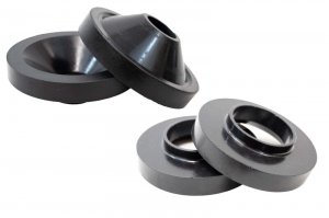Jeep Wrangler JK Coil Spring Spacer Kit - Front + Rear - Fishbone Offroad - 0.75In - Black - `07-`18
