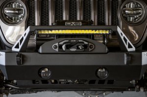 Jeep Gladiator Front Bumper - DV8 Offroad - FS-25 Stubby with Plated Bull Bar - `20-`23