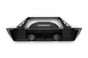 Jeep Gladiator Front Bumper - DV8 Offroad - FS-25 Stubby with Plated Bull Bar - `20-`23