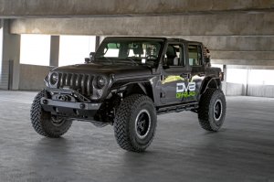 Jeep Gladiator Front Bumper - DV8 Offroad - FS-25 Stubby with Plated Bull Bar - `20-`23