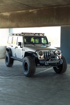 Jeep Wrangler JK Slim Fender Flares - DV8 Offroad - Black - `07-`18