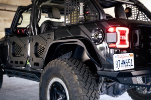 Jeep Wrangler JL Slim Fender Flares - DV8 Offroad - Black - `18-`23