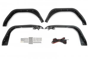 Jeep Wrangler JL Slim Fender Flares - DV8 Offroad - Black - `18-`23