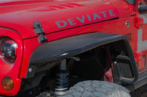 Jeep Wrangler JK Flat Fenders - Front + Rear - DV8 Offroad - Gloss Black - `07-`18