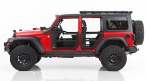 Jeep Wrangler JL Frame Mount Sliders - Go Rhino - Steel - Matte Black - `18-`20