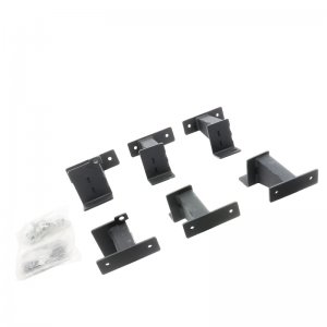 Jeep Wrangler JL Brackets for Dominator Xtreme Frame Slider - Go Rhino - Textured Black - `18-`24