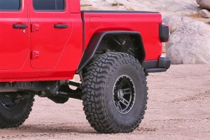Jeep Gladiator Fenders - Rear - Fabtech - Steel Tube - Textured Black - `20-`21