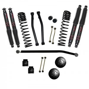 Jeep Gladiator Suspension Lift Kit - Skyjacker - 3.5in Fr 2in Rr w/Blk Max Shocks - Black - 2020+