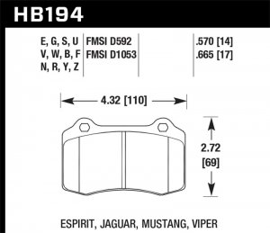 Jeep Grand Cherokee - HAWK DTC-30 Brake Pad Sets
