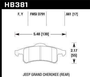 Jeep Grand Cherokee - HAWK LTS Brake Pads