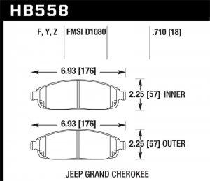 Jeep Grand Cherokee - HAWK Ceramic Brake Pad Sets
