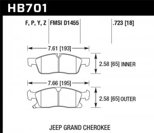 Jeep Grand Cherokee - HAWK HPS Brake Pad Sets