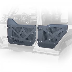 Jeep Gladiator Half Doors w/ Perforated Aluminum Screens - Aluminum - Rear