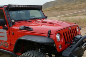 Jeep Wrangler JK Heat Dispersion Hood - DV8 Offroad - Primer Black - `07-`18