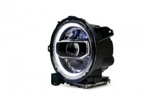 Jeep Gladiator Headlights - DV8 Offroad - LED Projector, Amber and White Halo - Chrome - 2020+