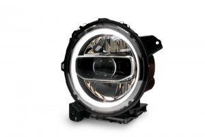Jeep Gladiator Headlights - DV8 Offroad - LED Projector, Amber and White Halo - Chrome - 2020+