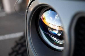 Jeep Gladiator Headlights - DV8 Offroad - LED Projector - Black - `20-`22