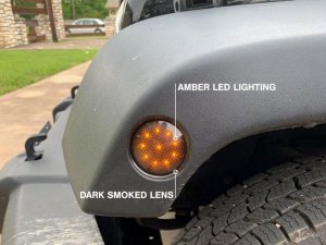 Jeep Wrangler JK Side Marker Lights - Raxiom - LED - Smoked - `07-`18