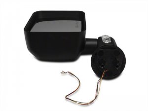 Jeep Wrangler JK Side Mirrors with LED Signal Indicators - Driver and Passenger Side - Raxiom - Black - `07-`18