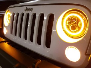 Jeep Wrangler JK LED Headlights - Raxiom - Halo - `07-`18