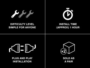 Jeep Wrangler JK LED Headlights - Raxiom - Daymaker - Black - `07-`18