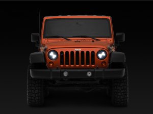 Jeep Wrangler JK LED Headlights - Raxiom - Axial Spider - Chrome - `07-`18