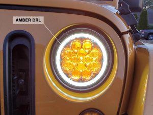 Jeep Wrangler JK LED Headlights - Raxiom - Axial Spider - Chrome - `07-`18
