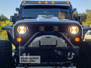 Jeep Wrangler JK LED Headlights - Raxiom - Axial Spider - Chrome - `07-`18
