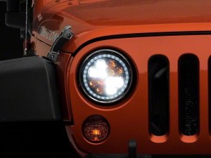 Jeep Wrangler JK LED Headlights - Raxiom - Axial Spider - Chrome - `07-`18