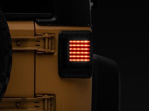 Jeep Wrangler JK LED Taillights - Raxiom - Black Housing (Smoked Lens) - `07-`18