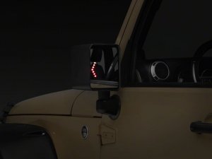 Jeep Wrangler JK Off-Road LED Manual Mirrors with Turn Signals - Raxiom - RAX - `07-`18
