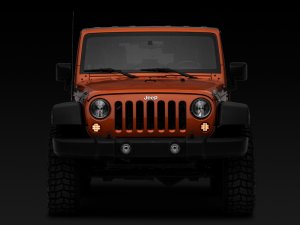 Jeep Wrangler JK LED Front Turn Signals - Front - Raxiom - Smoked - `07-`18