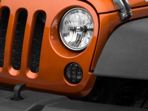 Jeep Wrangler JK LED Front Turn Signals - Front - Raxiom - Smoked - `07-`18