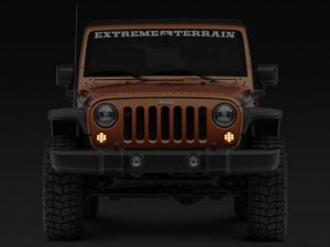 Jeep Wrangler JK LED Front Turn Signals - Front - Raxiom - Clear - `07-`18